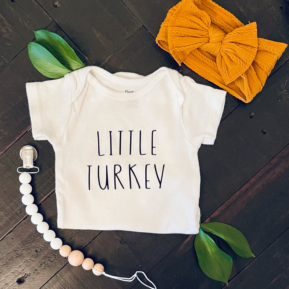 Little turkey onesie first thanksgiving